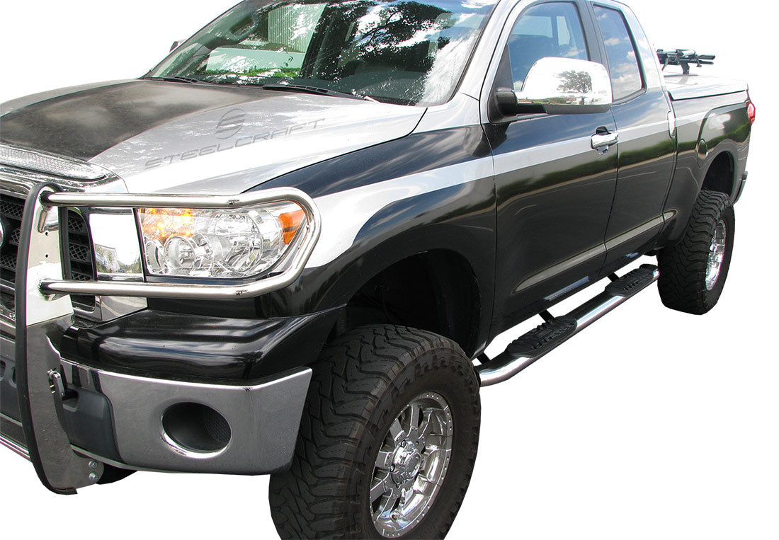 Steelcraft 5" Oval Premium Sidebars - Stainless Steel - 2014-2021 Toyota Tundra Double Cab (433109P)