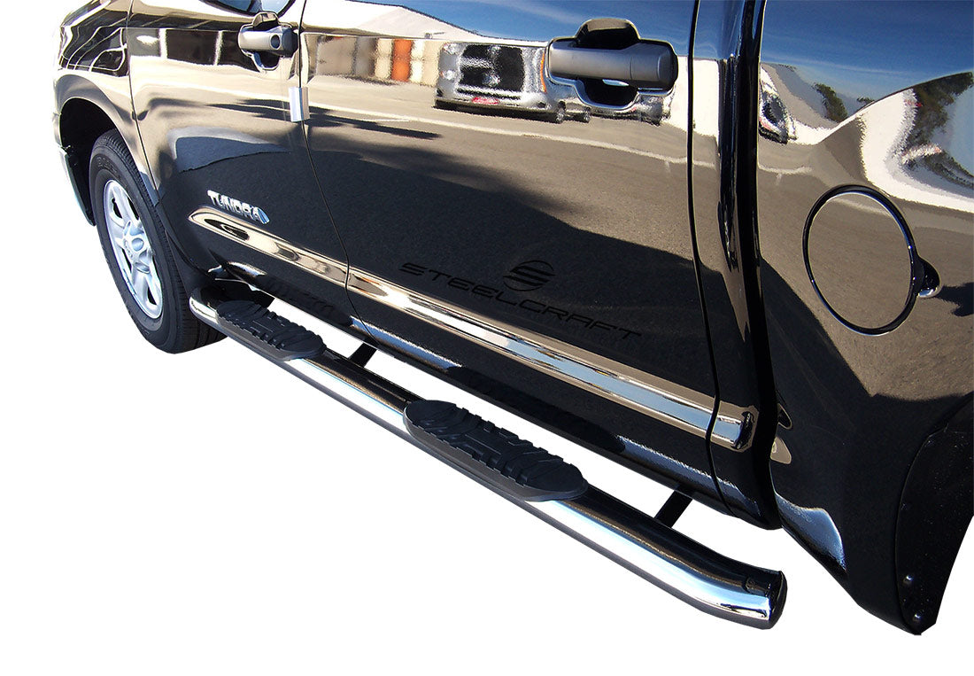 Steelcraft 5" Oval Premium Sidebars - Stainless Steel - 2014-2021 Toyota Tundra Crew Max (433129P)