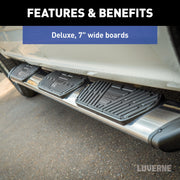 LUVERNE 477093-401449 Regal 7 Stainless Steel 93-In Wheel to Wheel Truck Side Steps, Select Chevrolet Silverado, GMC Sierra 2500, 3500 HD