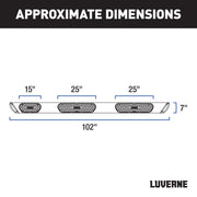 LUVERNE 477102-401536 Regal 7 Stainless Steel 102-In Wheel to Wheel Truck Side Steps, Select Ford Lightning