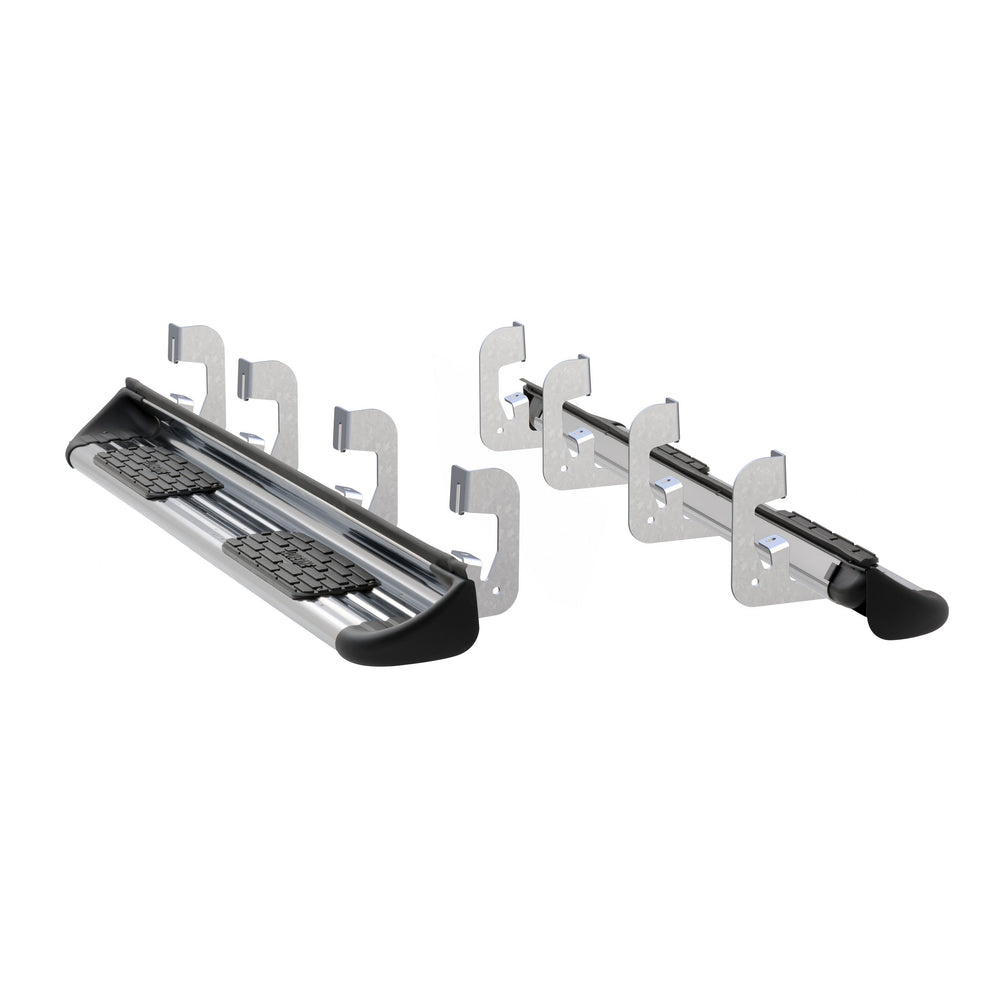 LUVERNE 480743-581443 Polished Stainless Steel Side Entry Steps Truck Running Boards, Select Chevrolet Silverado, GMC Sierra 1500, 2500, 3500 HD Crew Cab