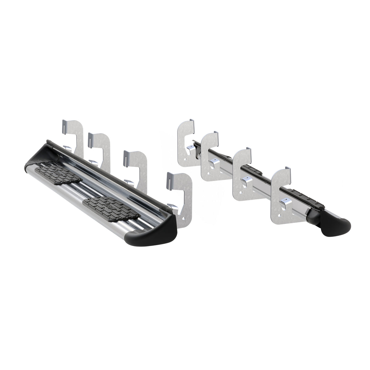 LUVERNE 480743-581443 Polished Stainless Steel Side Entry Steps Truck Running Boards, Select Chevrolet Silverado, GMC Sierra 1500, 2500, 3500 HD Crew Cab