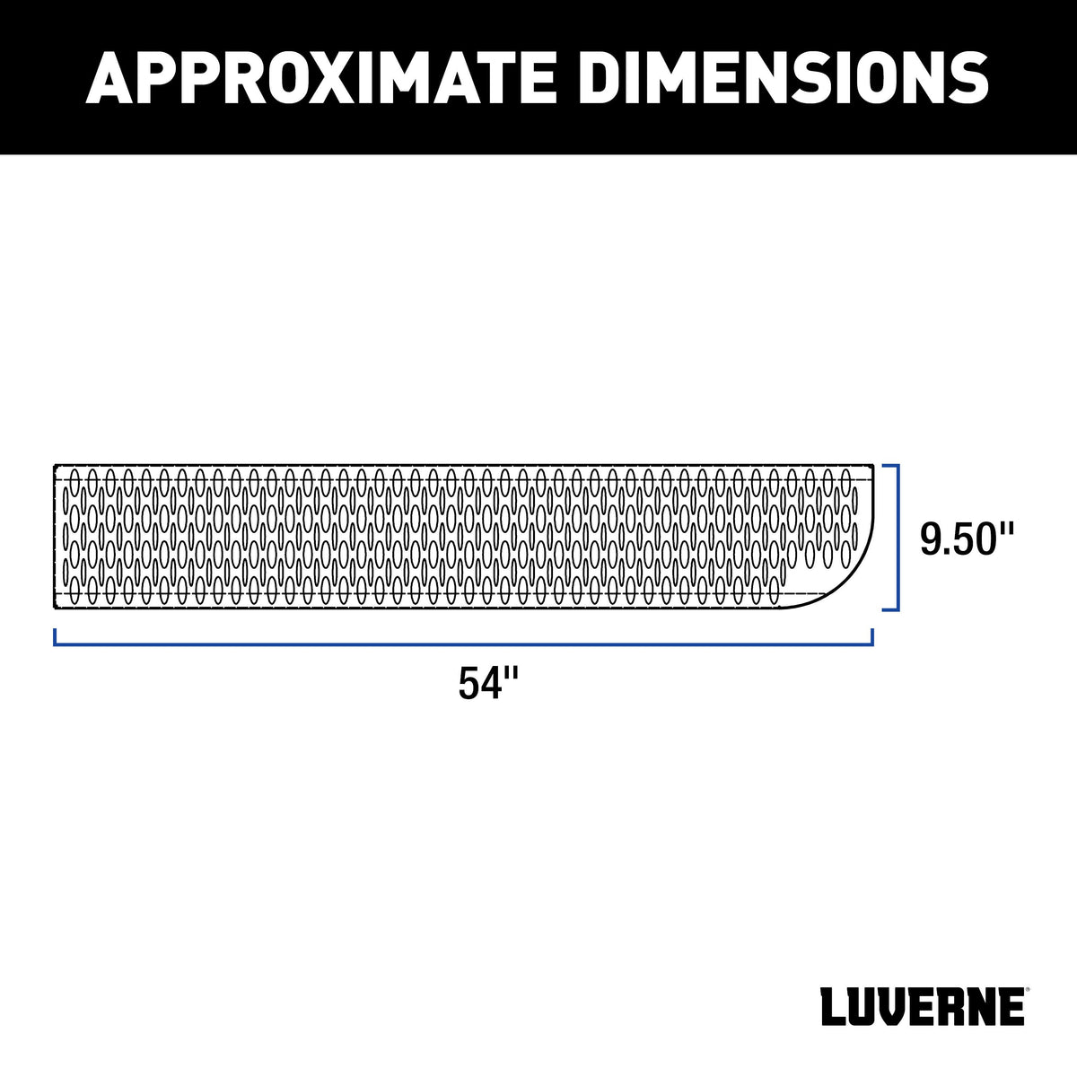 LUVERNE 495154-401801-0 Grip Step XL 9-1/2 x 54-In Steel Passenger Side Running Board Fleet Kit, Compatible with Select Ford Transit-150, 250, 350