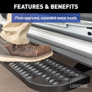 LUVERNE 495154-401801-0 Grip Step XL 9-1/2 x 54-In Steel Passenger Side Running Board Fleet Kit, Compatible with Select Ford Transit-150, 250, 350