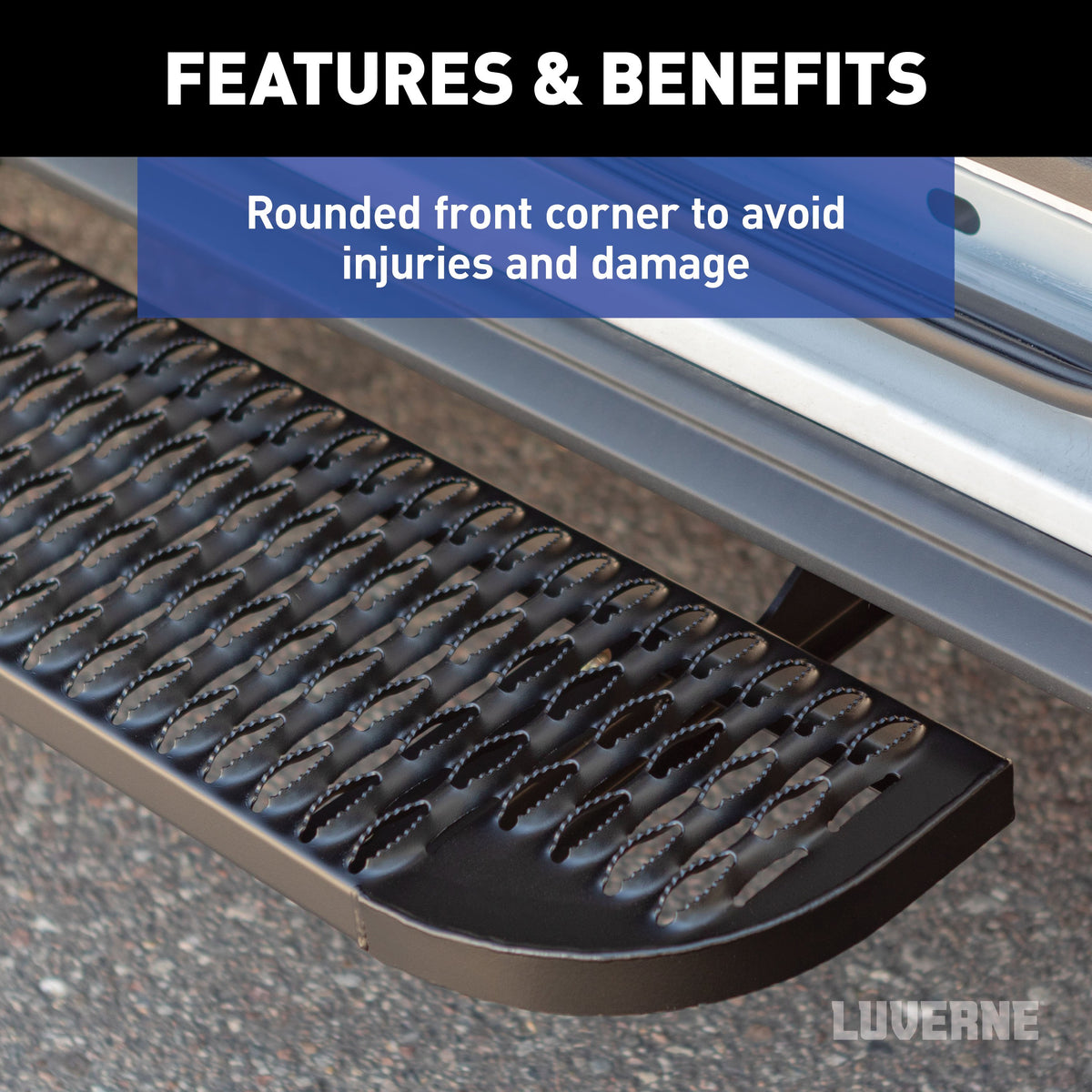 LUVERNE 495154-401801-0 Grip Step XL 9-1/2 x 54-In Steel Passenger Side Running Board Fleet Kit, Compatible with Select Ford Transit-150, 250, 350