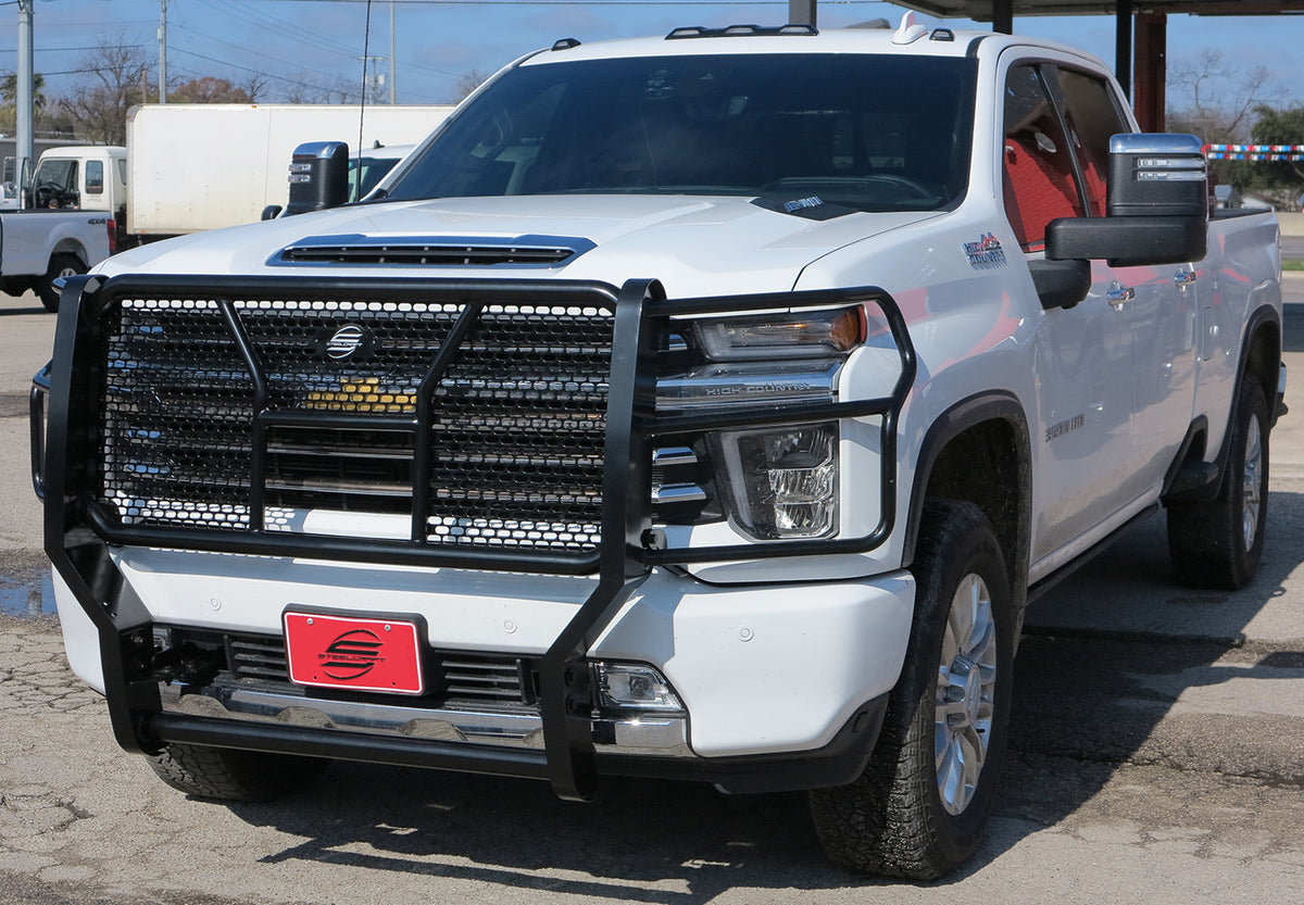 Steelcraft HD Grille Guards - Black - 2020-2025 Chevy Silverado 2500/3500 (50-0447C)