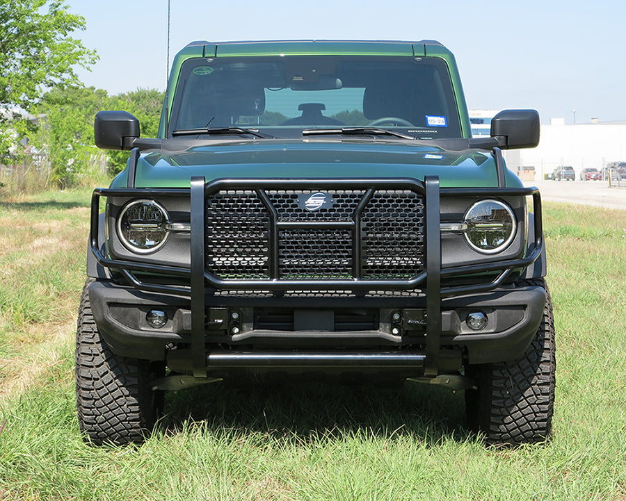 Steelcraft HD Grille Guards - Black - 2021-2024 Ford Bronco Full Size (50-1350C)