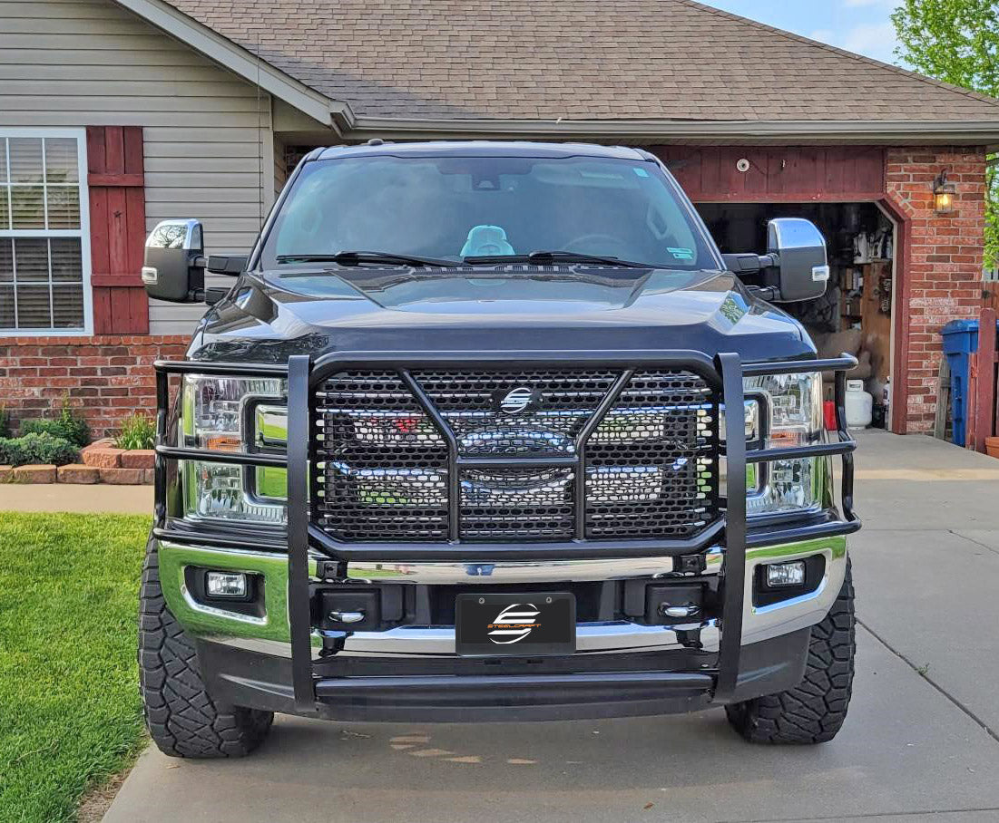Steelcraft HD Grille Guards - Black - 2017-2022 Ford Super Duty (50-1380C)
