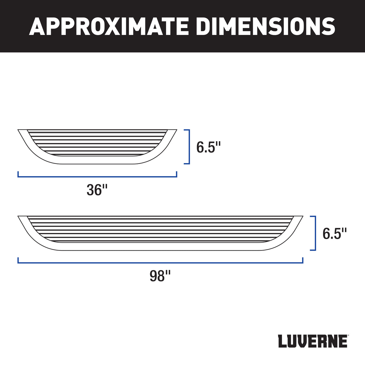 LUVERNE 575100-570747 MegaStep 100, 36-Inch Premium Non-Skid Aluminum Running Boards, Select Dodge, Freightliner, Mercedes-Benz Sprinter 2500, 3500