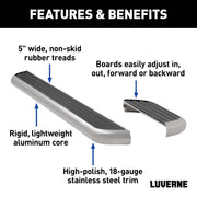 LUVERNE 575100-570747 MegaStep 100, 36-Inch Premium Non-Skid Aluminum Running Boards, Select Dodge, Freightliner, Mercedes-Benz Sprinter 2500, 3500