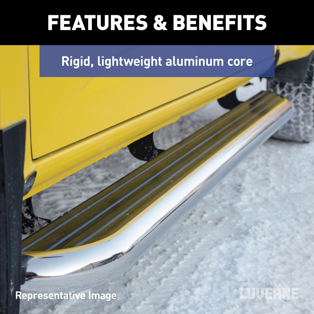 LUVERNE 575100-571477 MegaStep 100, 36-Inch Premium Non-Skid Aluminum Running Boards, Compatible with Select Ram ProMaster