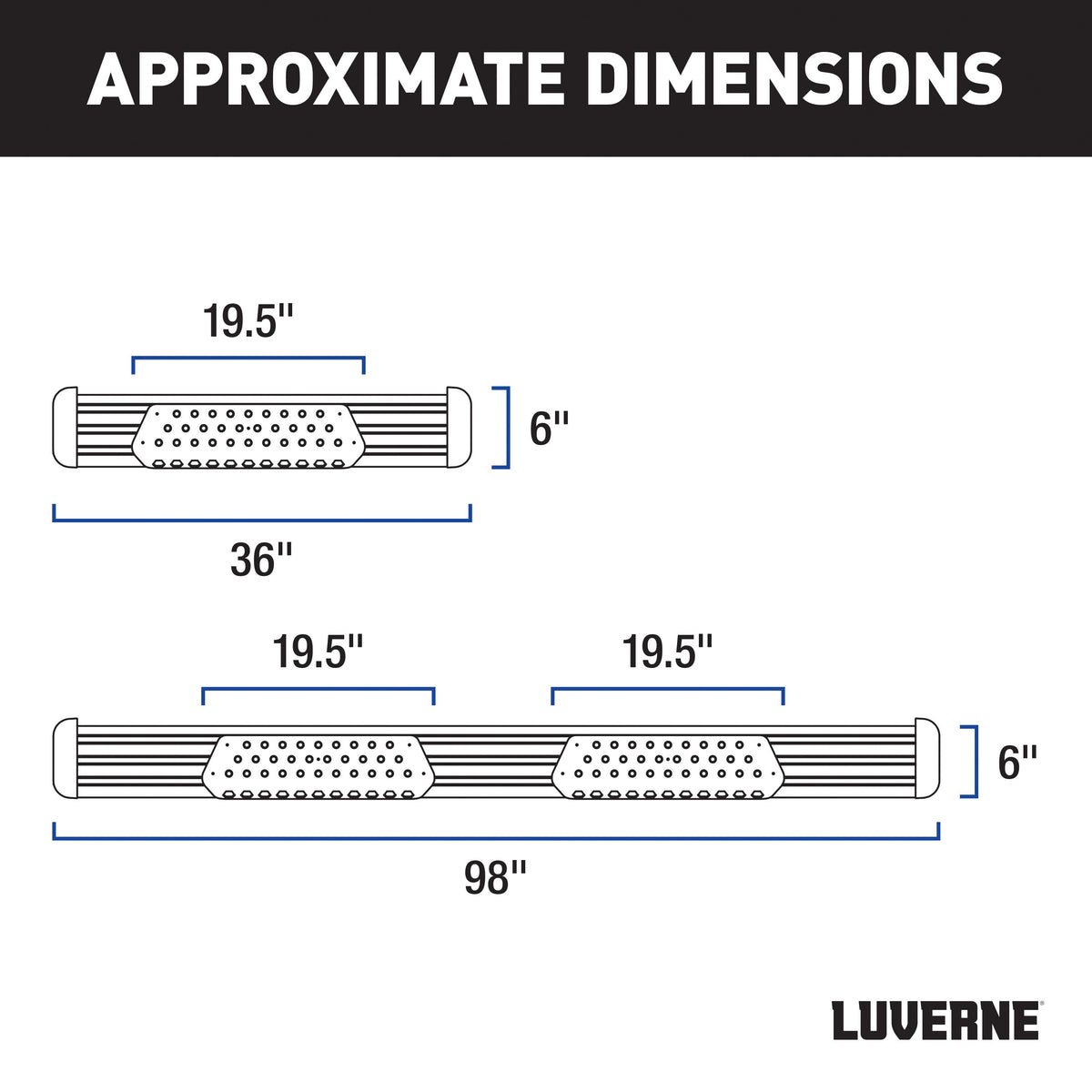 LUVERNE 583100-570747 O-Mega II 100-Inch, 36-Inch Silver Aluminum Side Steps, Select Dodge, Freightliner, Mercedes-Benz Sprinter 2500, 3500