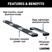 LUVERNE 583100-570747 O-Mega II 100-Inch, 36-Inch Silver Aluminum Side Steps, Select Dodge, Freightliner, Mercedes-Benz Sprinter 2500, 3500