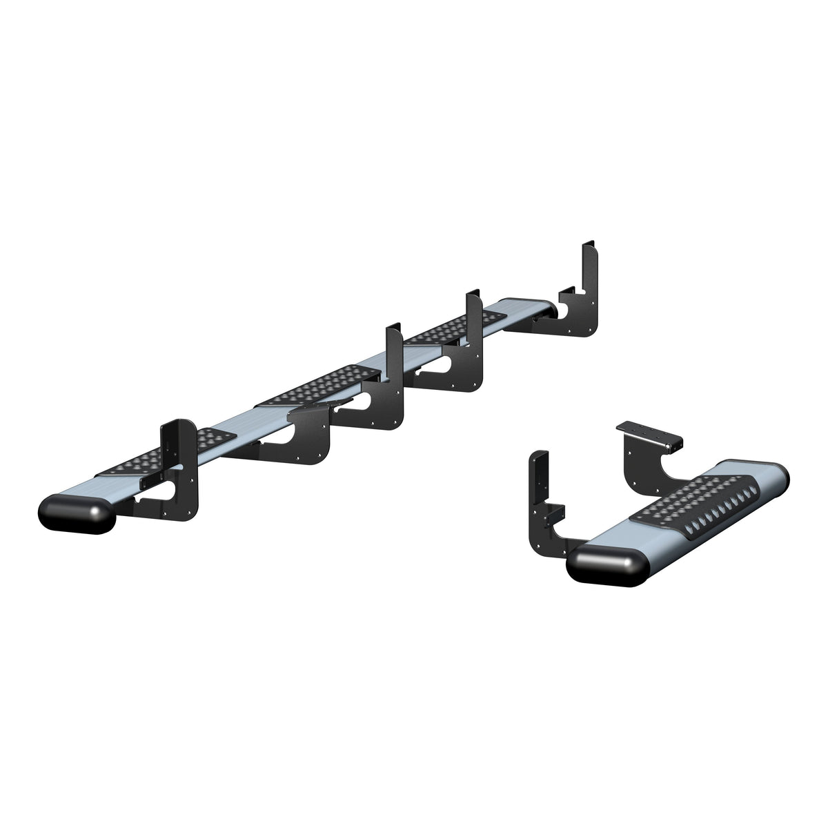 LUVERNE 583100-571477 O-Mega II 100-Inch, 36-Inch Silver Aluminum Side Steps, Compatible with Select Ram ProMaster