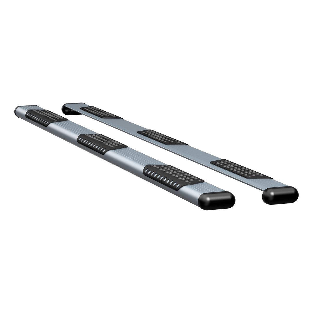 LUVERNE 583114-571346 O-Mega II 114-Inch Silver Aluminum Side Steps, Select Chevrolet Express, GMC Savana 2500, 3500