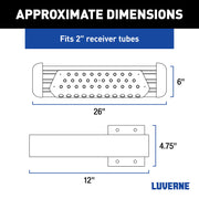 LUVERNE 584026-570000 O-Mega II 7-Inch x 26-Inch Black Aluminum Hitch Step for 2-Inch Receiver