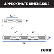 LUVERNE 584100-570747 O-Mega II 100-Inch, 36-Inch Black Aluminum Side Steps, Compatible with Select Dodge, Freightliner and Mercedes-Benz Sprinter