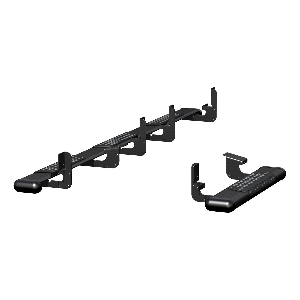 LUVERNE 584100-571477 O-Mega II 100-Inch, 36-Inch Black Aluminum Side Steps, Compatible with Select Ram ProMaster