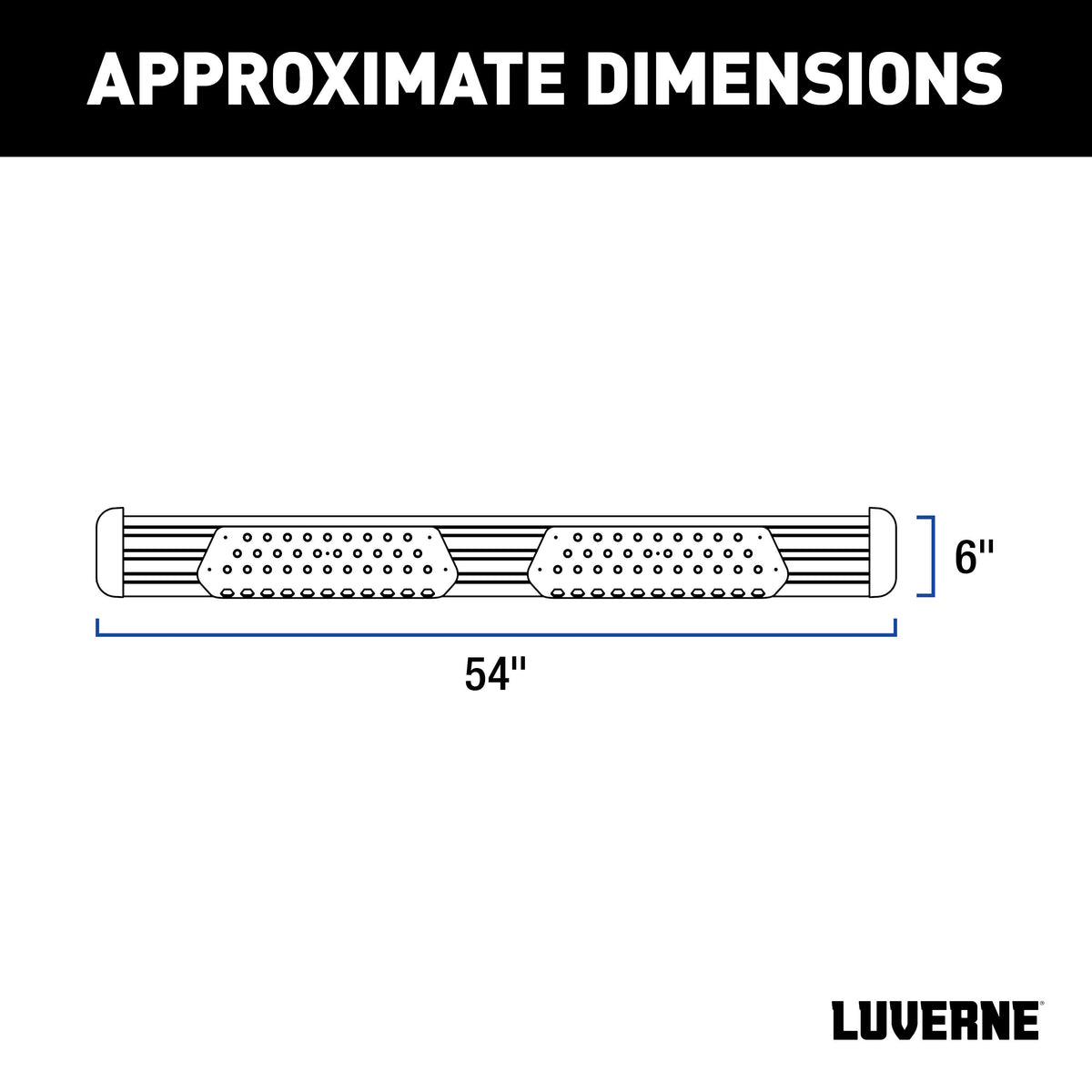 LUVERNE 584254-570749 O-Mega II 54-Inch Black Aluminum Rear Step, Compatible with Select Dodge, Freightliner, Mercedes-Benz Sprinter 2500, 3500