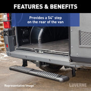 LUVERNE 584254-570749 O-Mega II 54-Inch Black Aluminum Rear Step, Compatible with Select Dodge, Freightliner, Mercedes-Benz Sprinter 2500, 3500