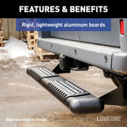LUVERNE 584254-570749 O-Mega II 54-Inch Black Aluminum Rear Step, Compatible with Select Dodge, Freightliner, Mercedes-Benz Sprinter 2500, 3500
