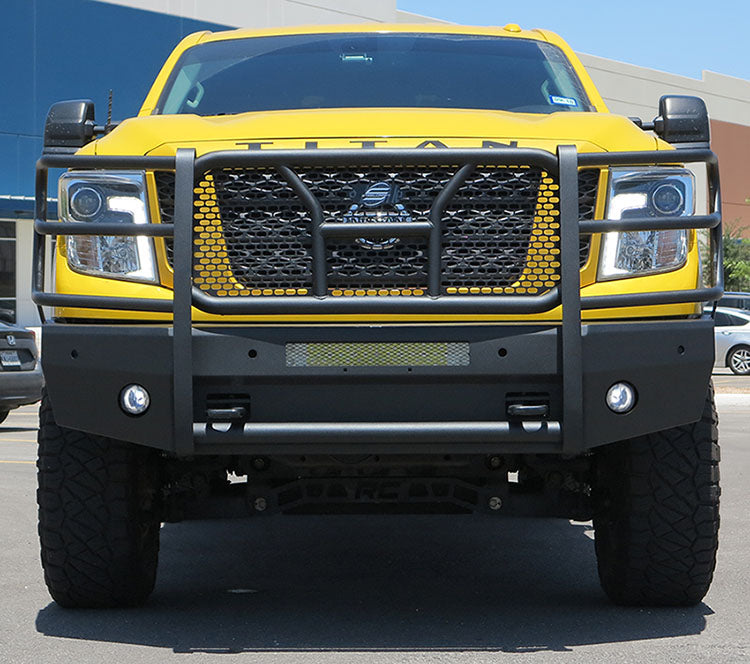 Steelcraft Elevation Front Bumper - Fine Textured Black - 2016-2024 Nissan Titan XD (Excludes 2020+ fog lights and intelligent cruise control) (60-14080C)