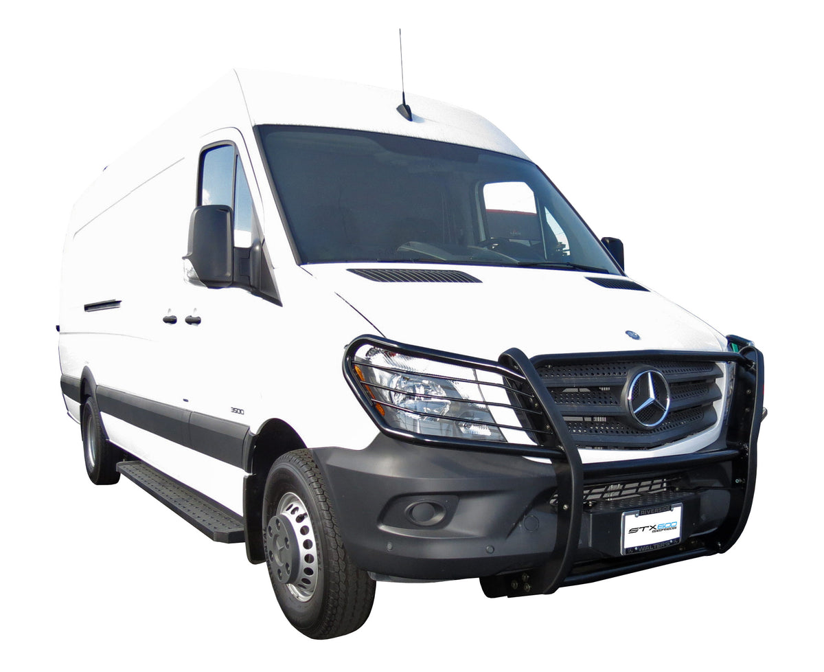 Steelcraft STX600 Running Boards - Black - 2014-2024 Mercedes-Benz Sprinter (Full Size)(Excludes models w/rear AC) (600-22700)