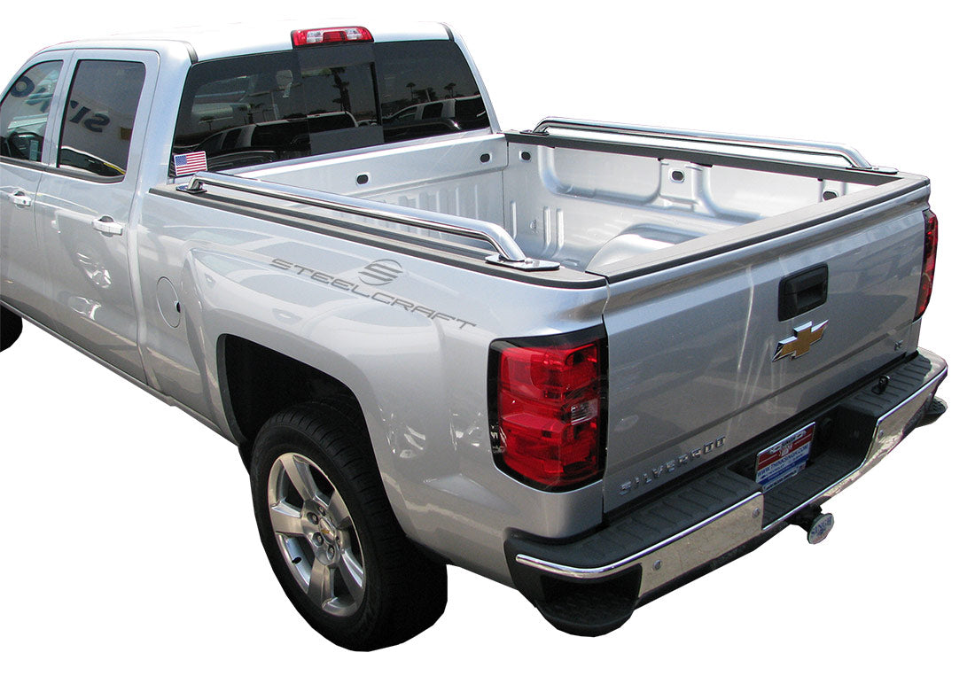 Steelcraft Bed Rails - Stainless Steel - 2014-2023 Chevy Silverado / GMC Sierra 1500 6.5' Bed (602237)