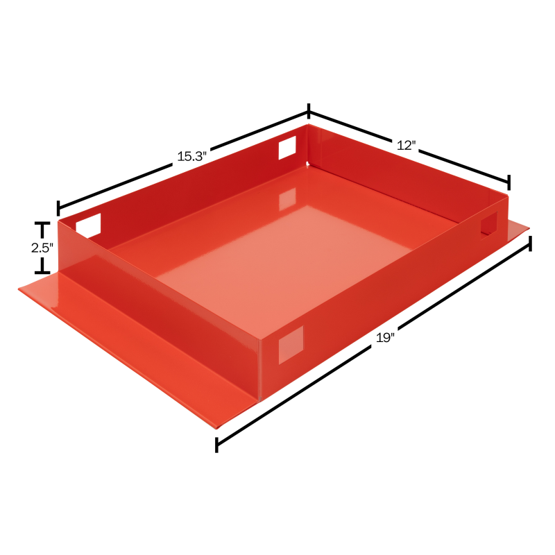 Weather Guard Accessory Tray for Crossover and Saddle Tool Boxes, Red Steel (615)