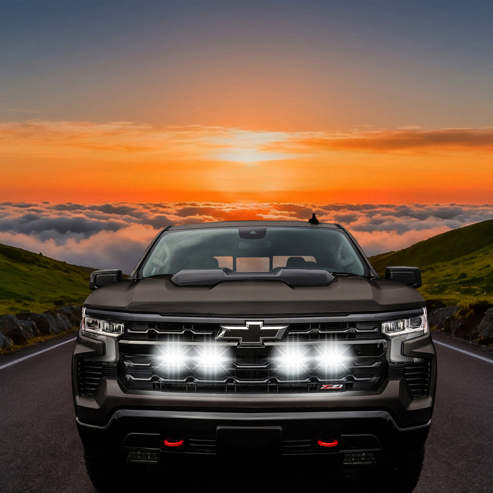ARC Lighting Tiny Monster Grille Kit, Silverado 1500 LT/LTZ/RST, 2022-25, 4 Bars - Part 61CC4