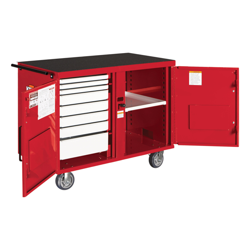 KNAACK 63-KL Rolling Mechanic's Chest, 1,000 lb, Red