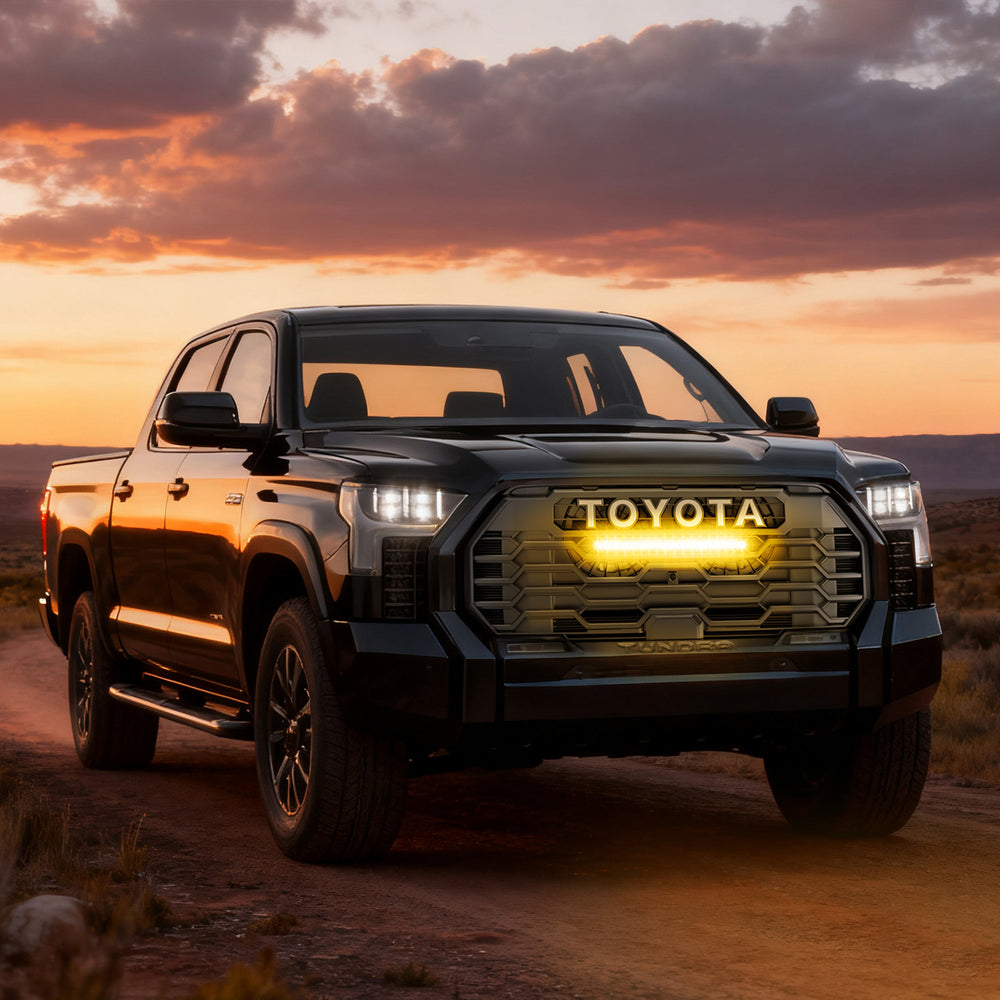 ARC Lighting Tiny Monster Grille Kit for Tundra TRD Pro, 2022-25, 1 Light Bar with Harness - Part 64TA1