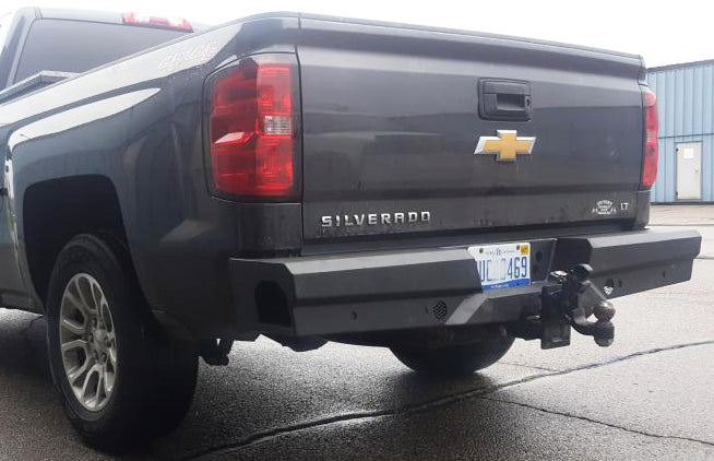 Steelcraft Elevation Rear Bumper - Fine Textured Black - 2014-2018 Chevy/GMC Silverado/Sierra 1500 / 2019 Silverado 1500 LD Classic (65-20420)