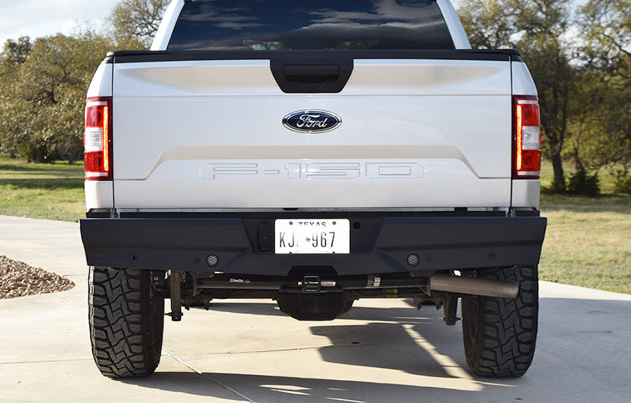 Steelcraft Elevation Rear Bumper - Fine Textured Black - 2015-2025 Ford F150 (Fits all OE hitches) (65-21420)