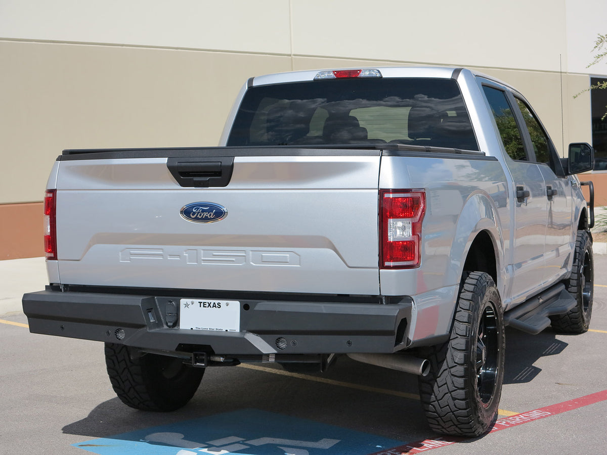 Steelcraft Elevation Rear Bumper - Fine Textured Black - 2015-2025 Ford F150 (Fits all OE hitches) (65-21420)