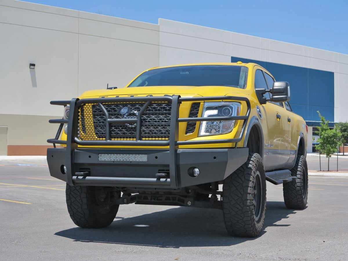 Steelcraft Elevation Front Bumper - Fine Textured Black - 2016-2024 Nissan Titan XD (Excludes 2020+ fog lights and intelligent cruise control) (60-14080C)