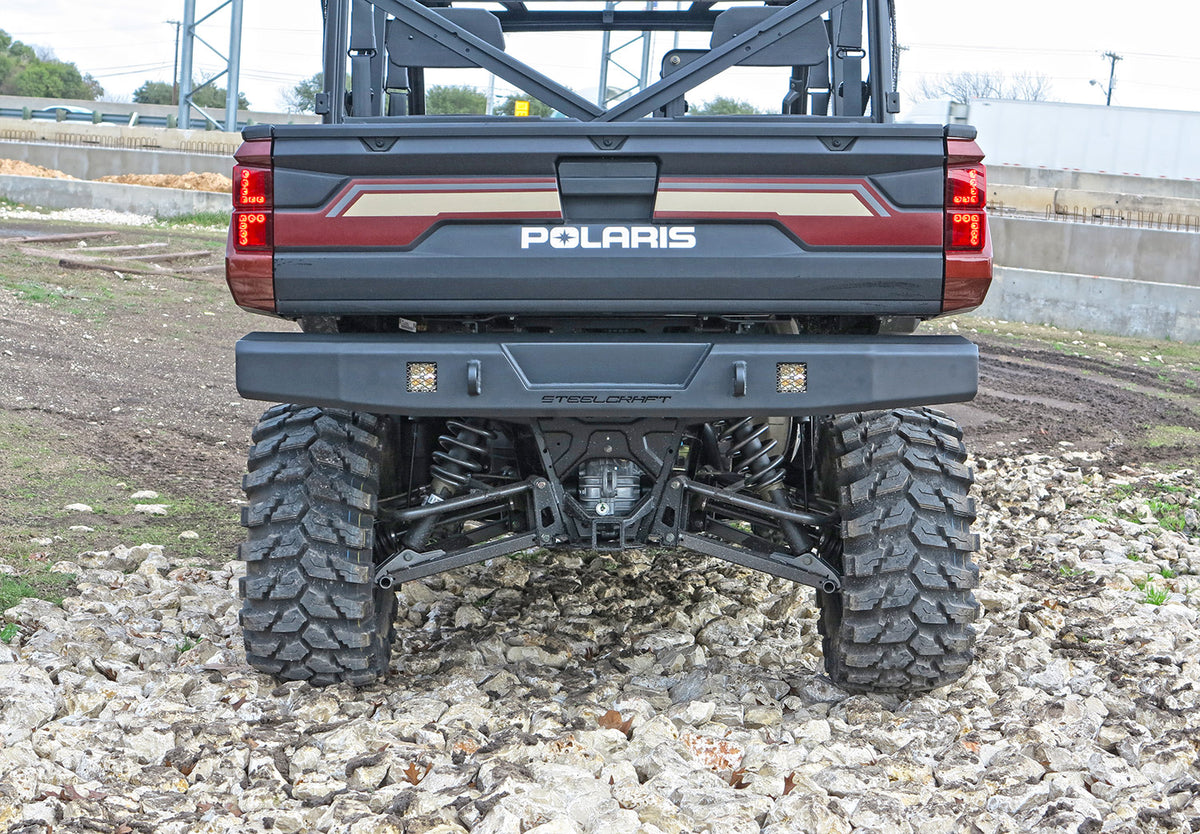 Steelcraft UTV Rear Bumper Replacement - Fine Textured Black - 2018-2025 Polaris Ranger 1000/XP1000 (65-3000)