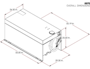 Vector 6970 100-Gallon Elite DOT Refueling System dimensions diagram