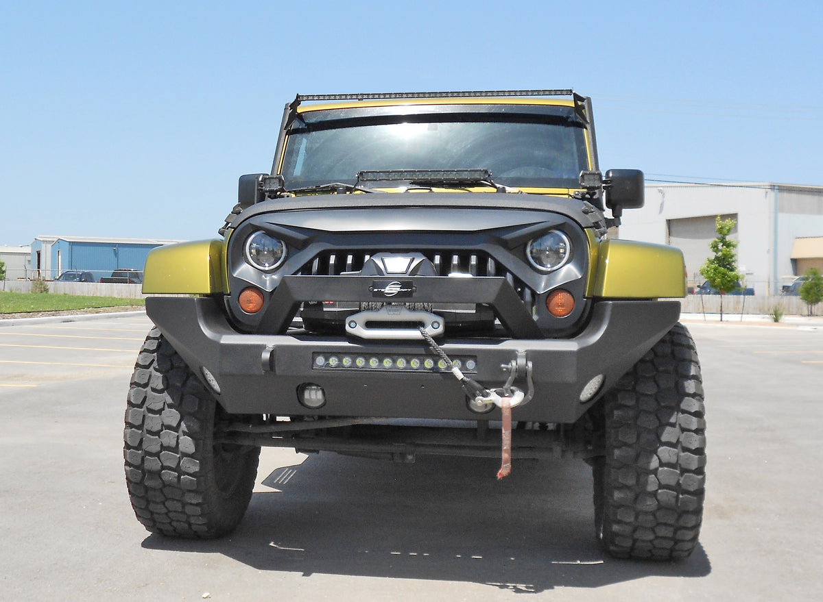Steelcraft Front Bumper - Textured Black - 2014-2025 Jeep Wrangler JK/JL/JT Gladiator (70-92600)