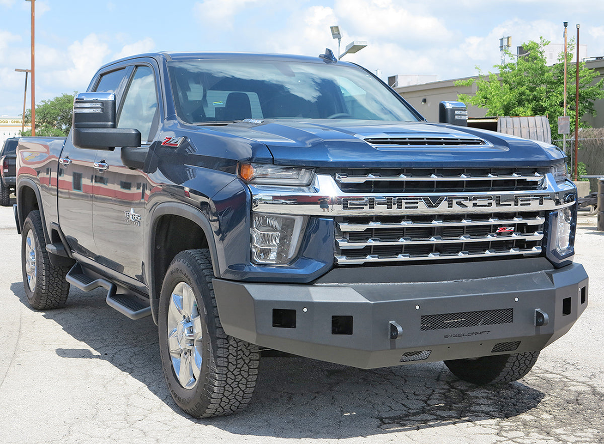Steelcraft Fortis Front Bumper - Textured Black - 2020-2023 Chevy Silverado 2500/3500 (71-10447)
