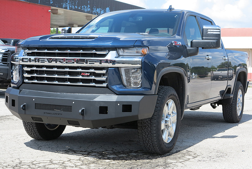 Steelcraft Fortis Front Bumper - Textured Black - 2020-2023 Chevy Silverado 2500/3500 (71-10447)
