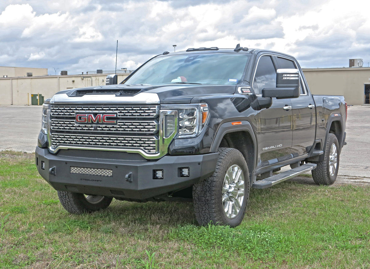 Steelcraft Fortis Front Bumper - Textured Black - 2020-2023 GMC Sierra 2500/3500 (Includes Denali) (71-10465)