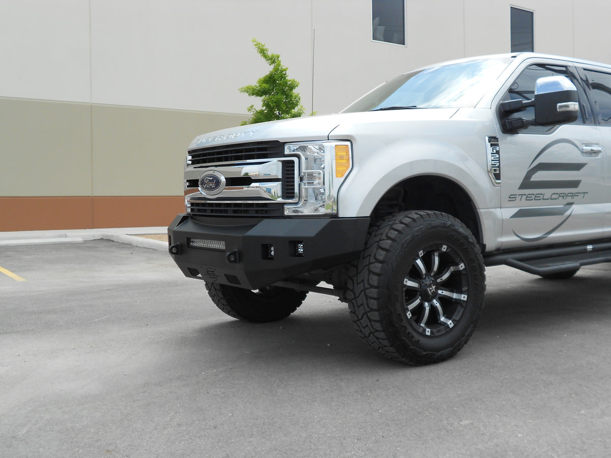 Steelcraft Fortis Front Bumper - Textured Black - 2017-2022 Ford Super Duty (71-11380)