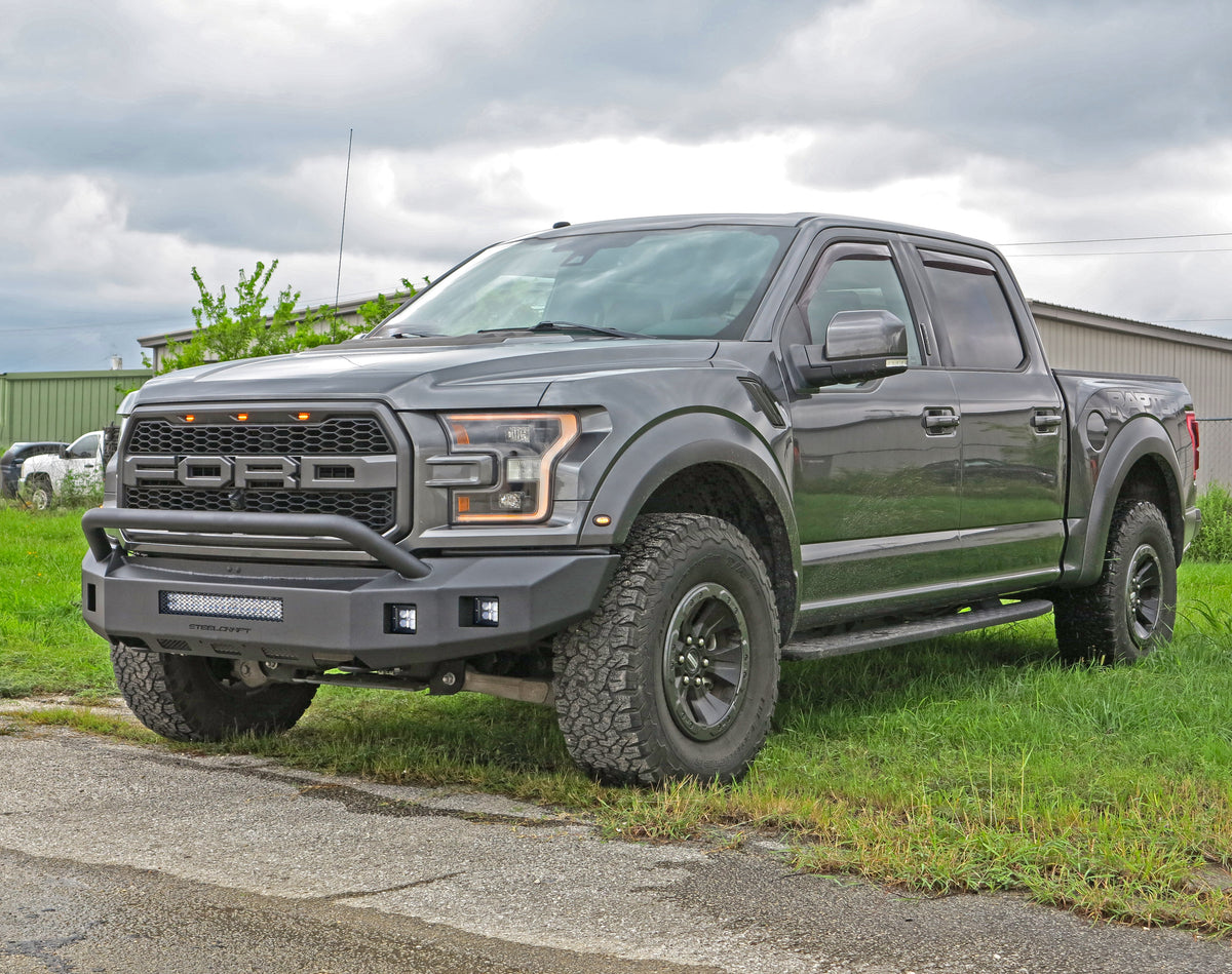Steelcraft Fortis Front Bumper - Textured Black - 2017-2020 Ford Raptor (71-11425HP)