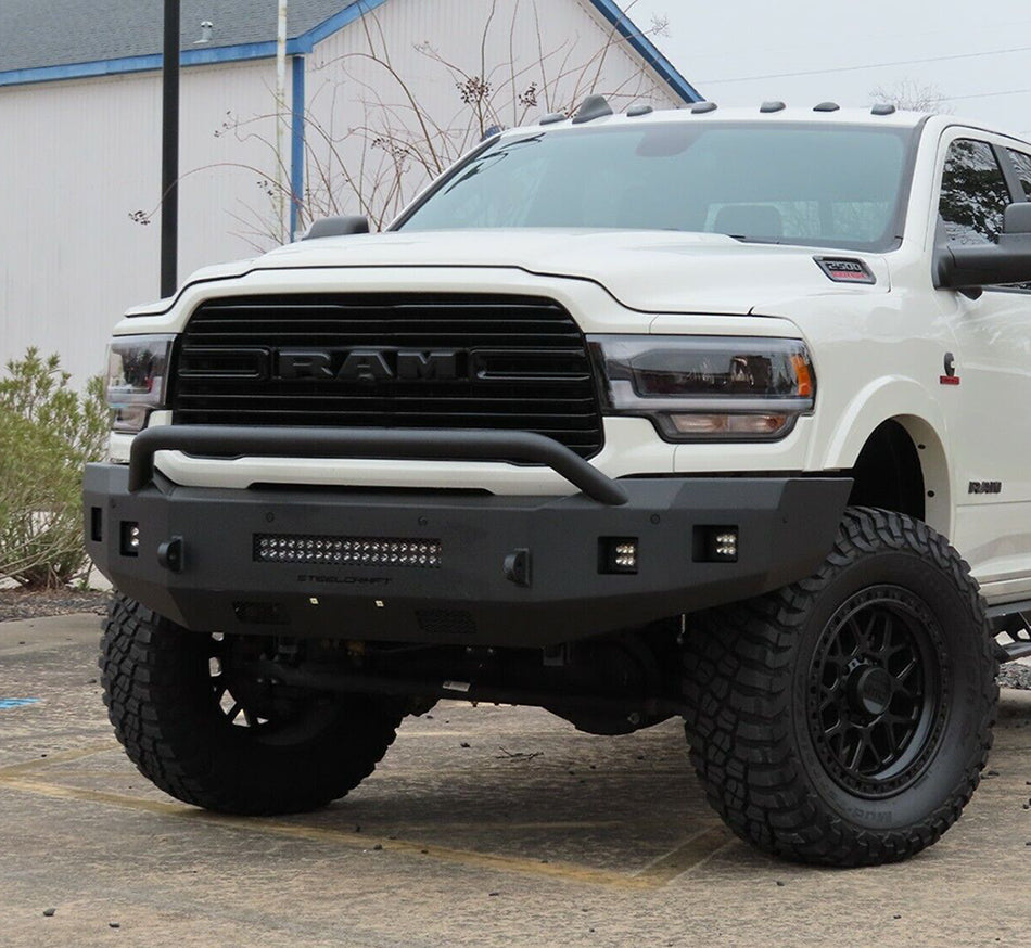 Steelcraft Fortis Front Bumper - Textured Black - 2019-2025 Ram 2500/3500 (71-12280HP)