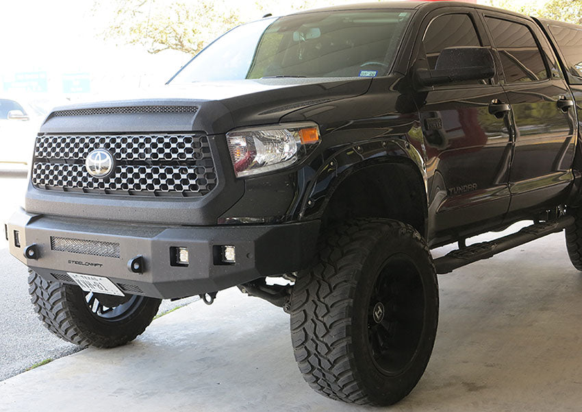 Steelcraft Fortis Front Bumper - Textured Black - 2014-2021 Tundra (Excludes 07-13 With one piece plastic bumper) (71-13380)
