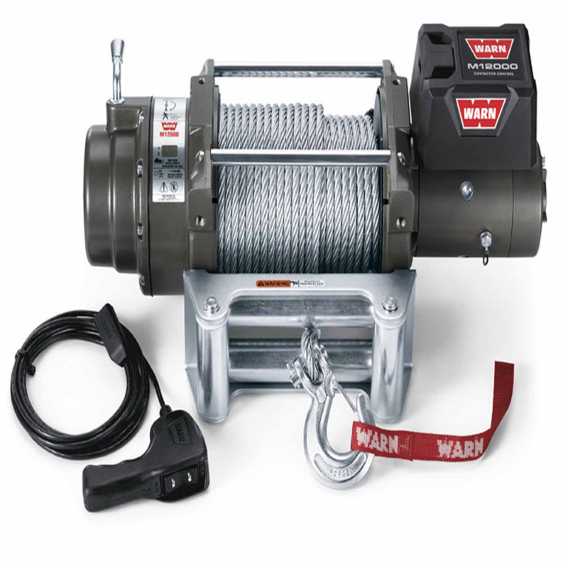 WARN M12 Heavyweight Winch, 12V, 12,000 lb, Steel Rope (17801)