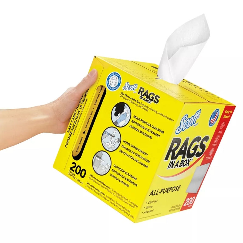Scott Rags in a Box, 200 Count (75260)