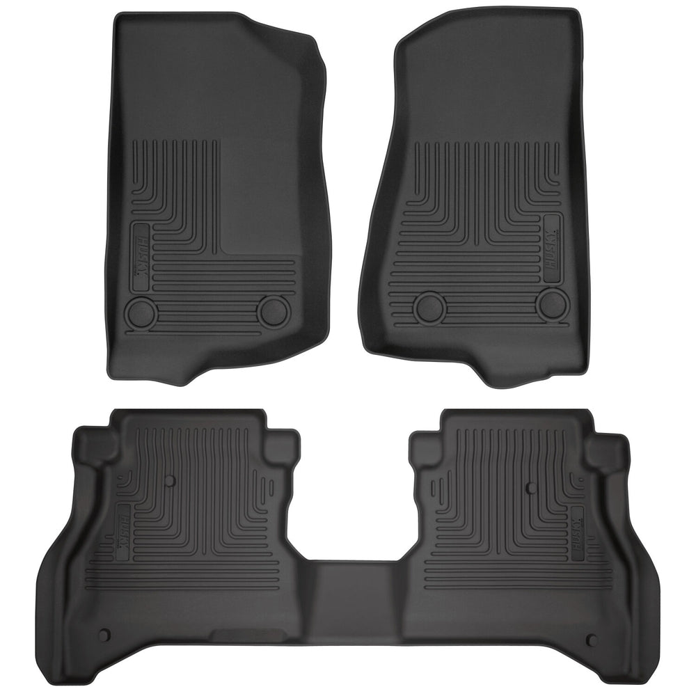 Husky Liners Weatherbeater - Front & 2nd Seat Floor Liners - 2020-2026 Jeep Gladiator - Part 93681