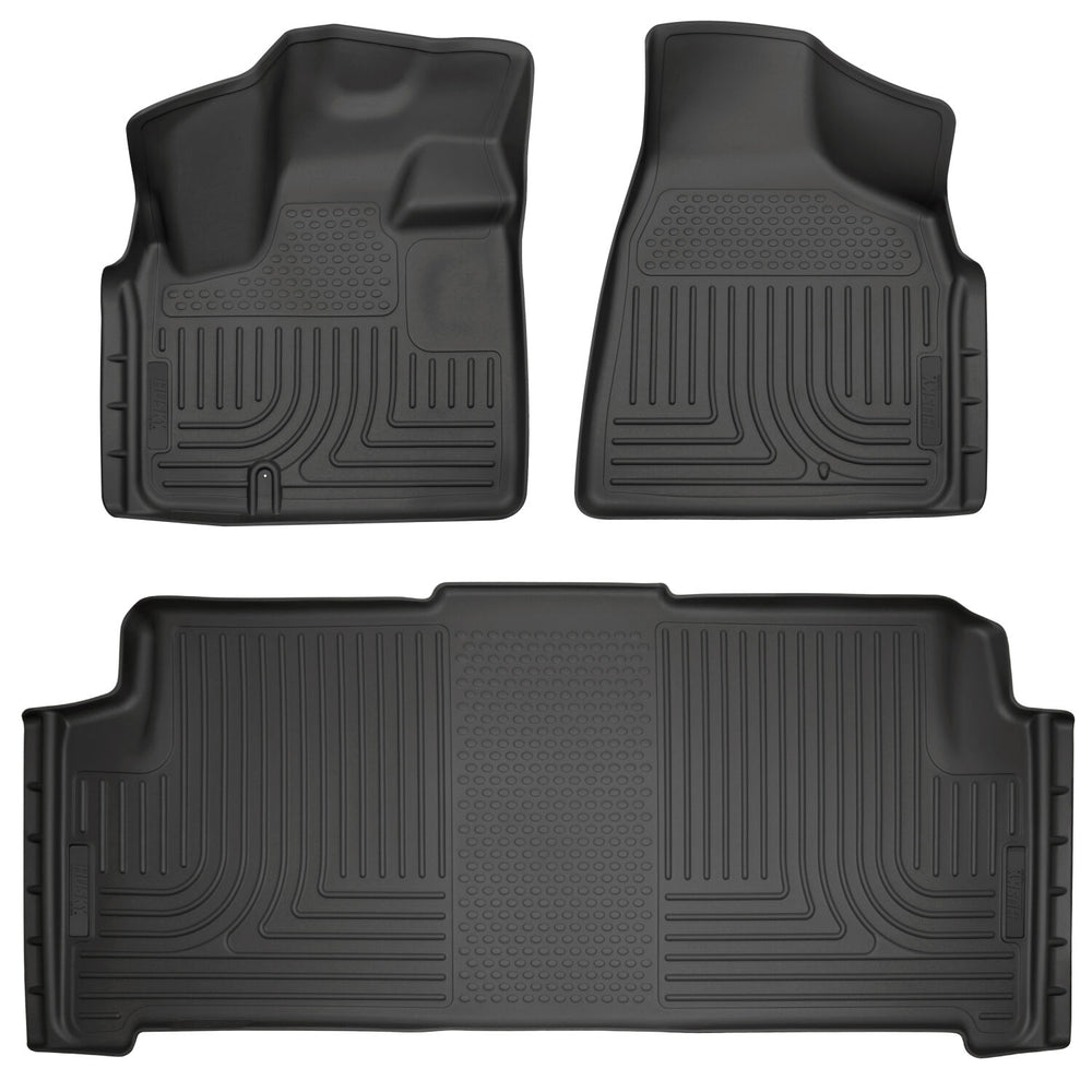 Husky Liners Weatherbeater - Front & 2nd Seat Floor Liners - 2008-2016 Chrysler Town & Country / 2008-2020 Dodge Grand Caravan - Part 93691